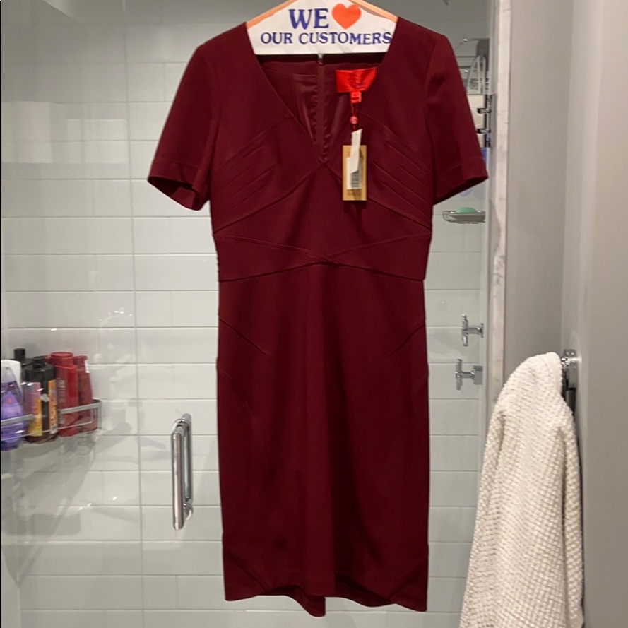 Burgundy Dress Z Spoke By Zac Posen - New